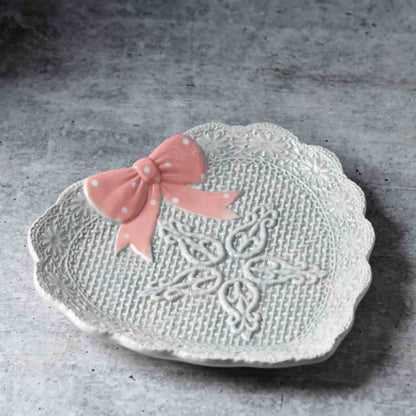 Heirloom Romance Heart Platter - Grey - 9.5-Inch