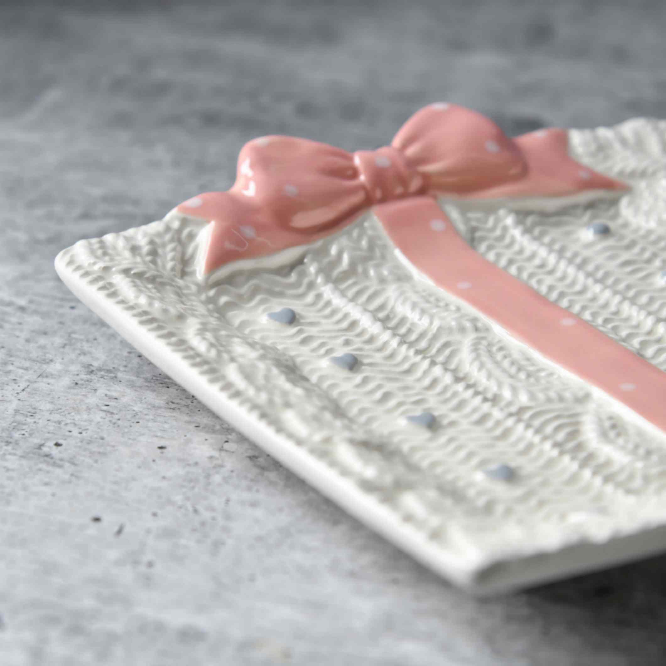 Heirloom Romance Accent Plate - Blush Ribbon - 6-Inch