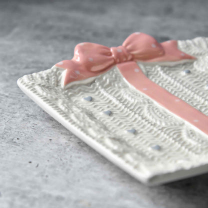 Heirloom Romance Accent Plate - Blush Ribbon - 6-Inch