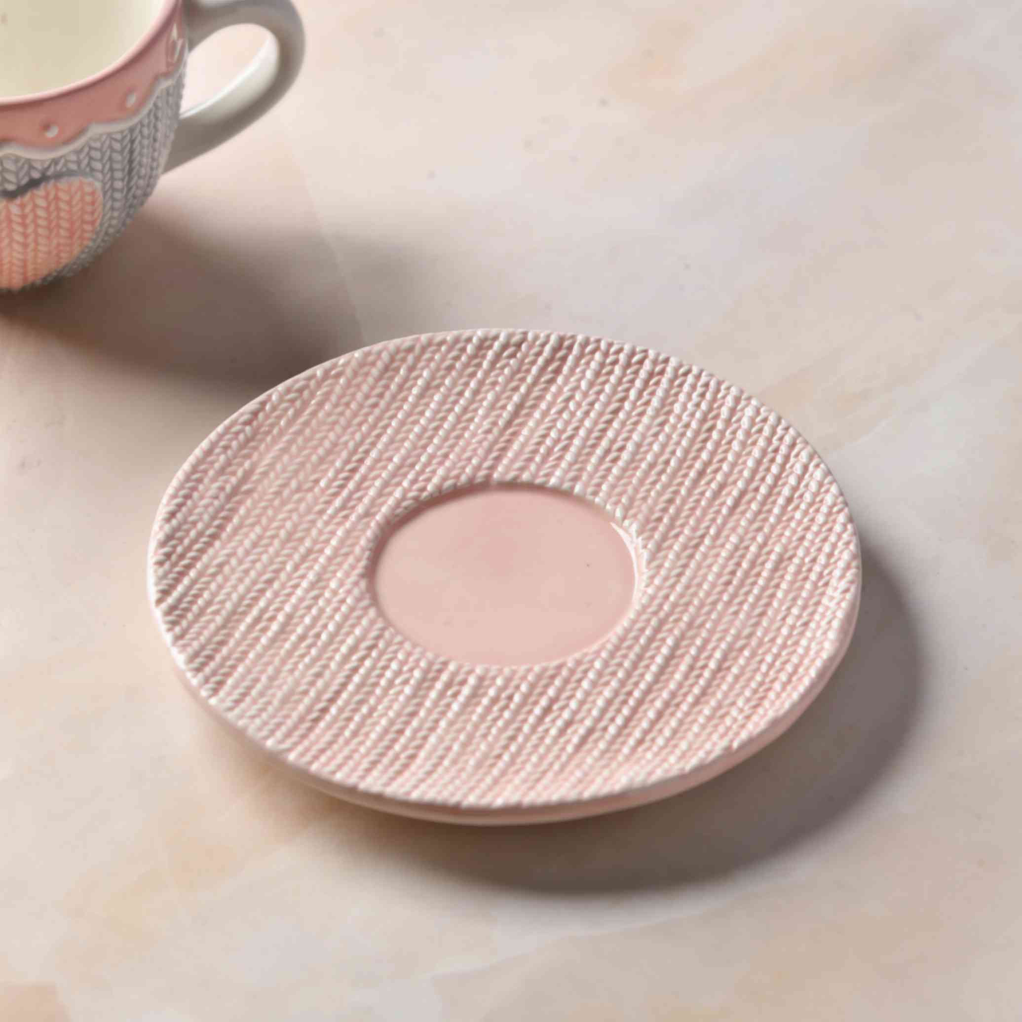 Heirloom Romance Teacup & Saucer Set - Soft Grey -250 ml