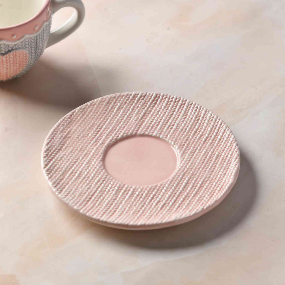 Heirloom Romance Teacup & Saucer Set - Soft Grey -250 ml