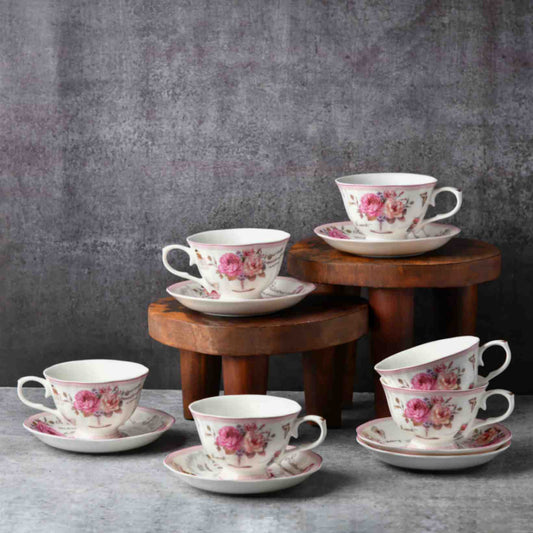 Vintage Bloom Boxed Tea Set - 6 pcs set