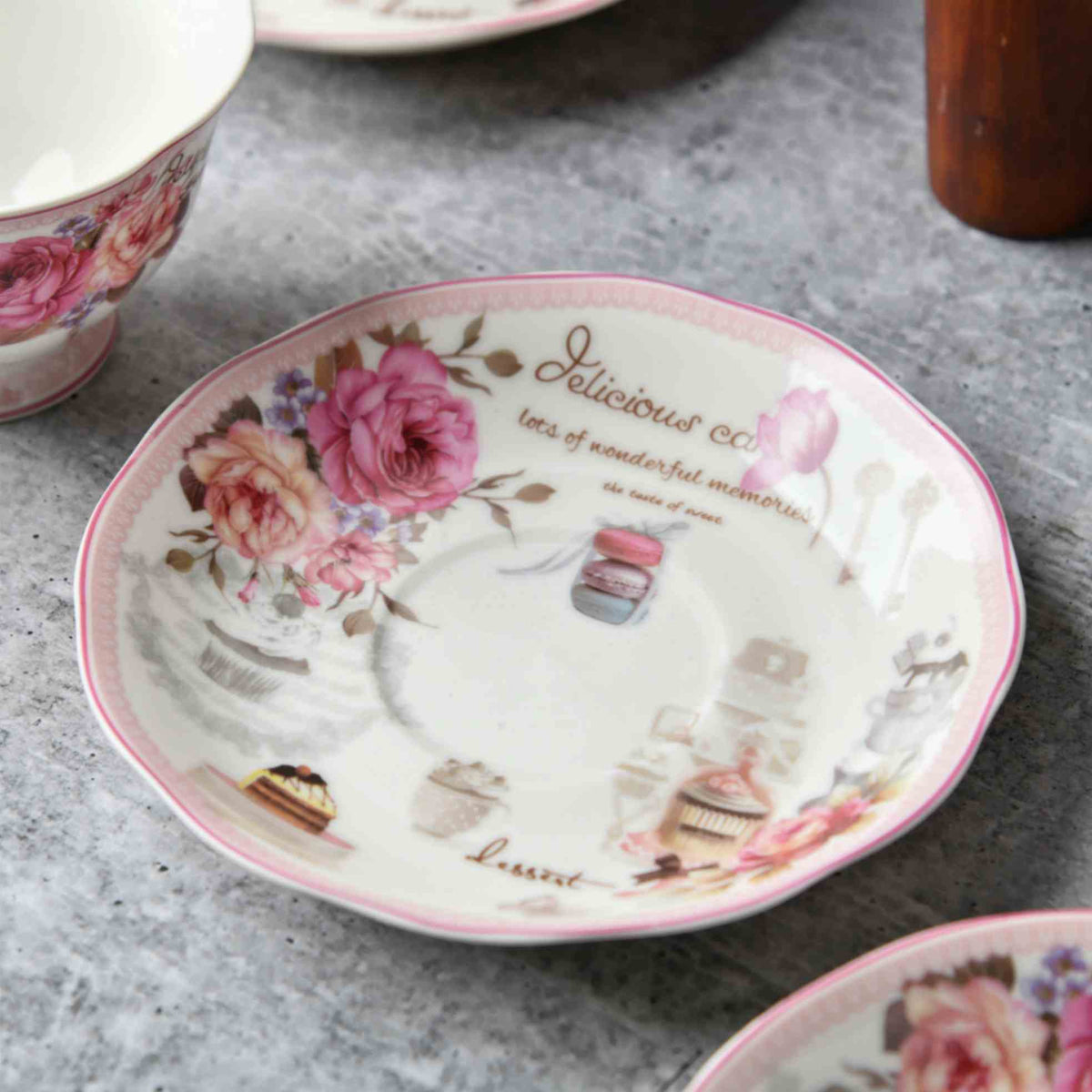 Vintage Bloom Boxed Tea Set - 6 pcs set