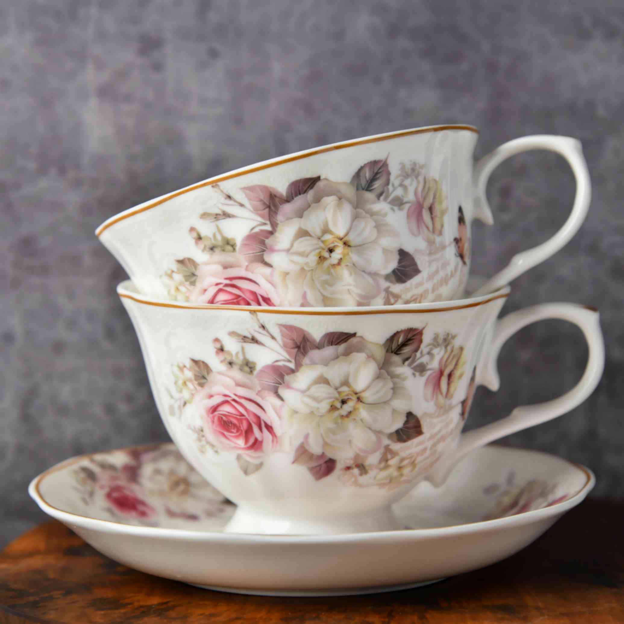 Vintage Bloom Boxed Tea Set - 6 pcs set