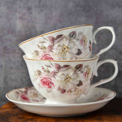 Vintage Bloom Boxed Tea Set - 6 pcs set