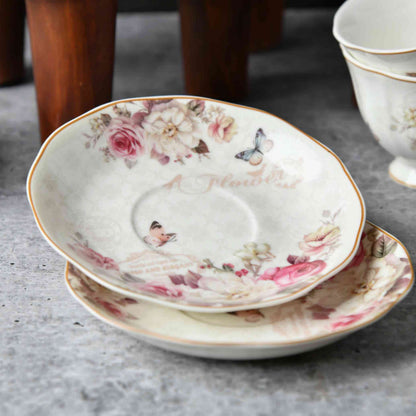 Vintage Bloom Boxed Tea Set - 6 pcs set