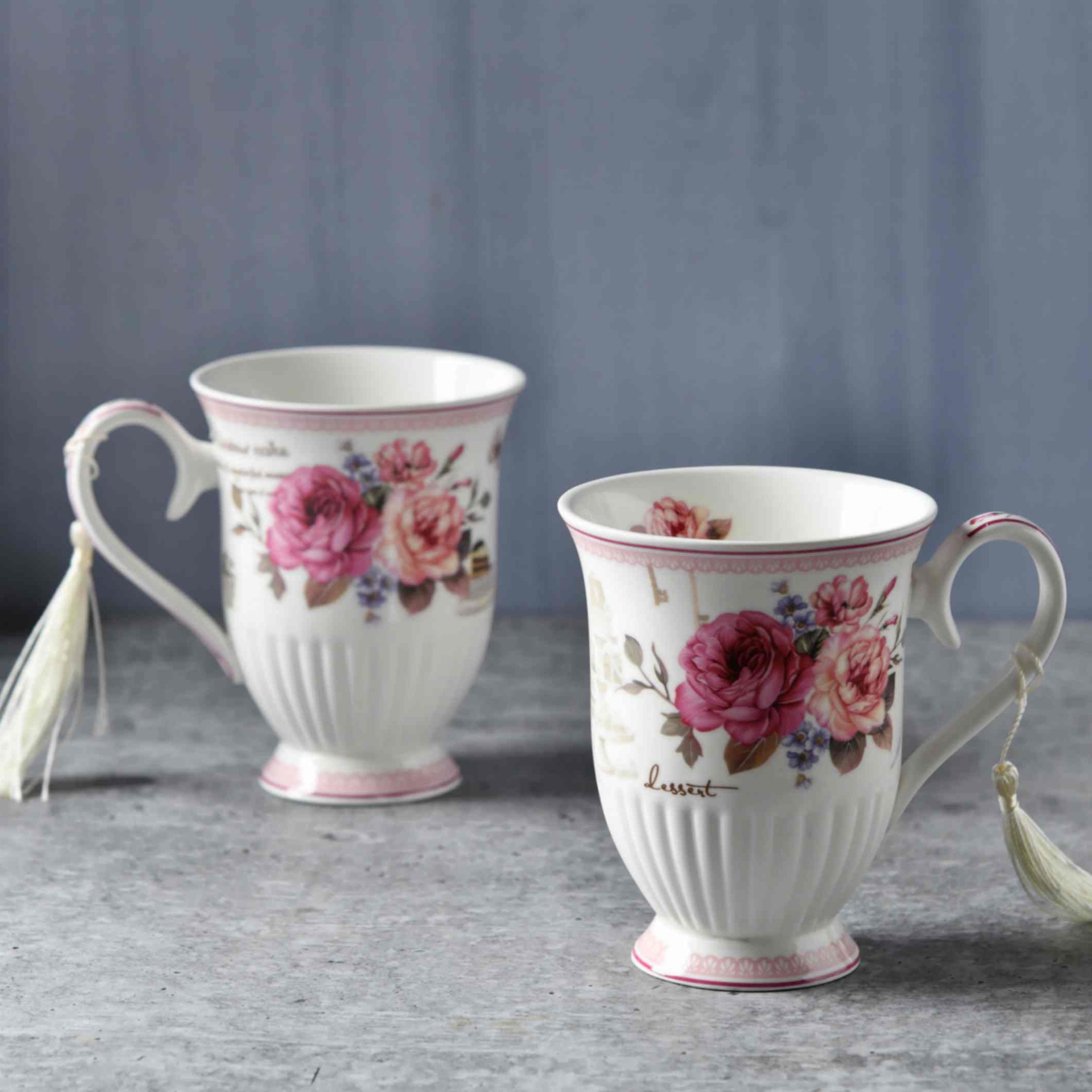 Vintage Romance Mug Set of 2 - 300ml