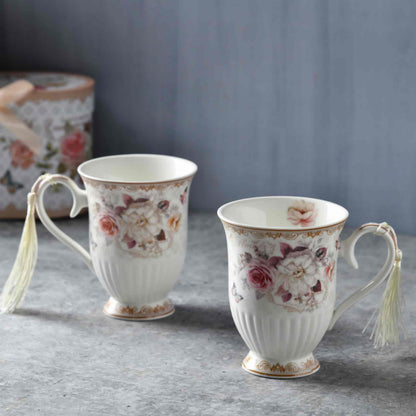 Vintage Romance Mug Set of 2 - 300ml