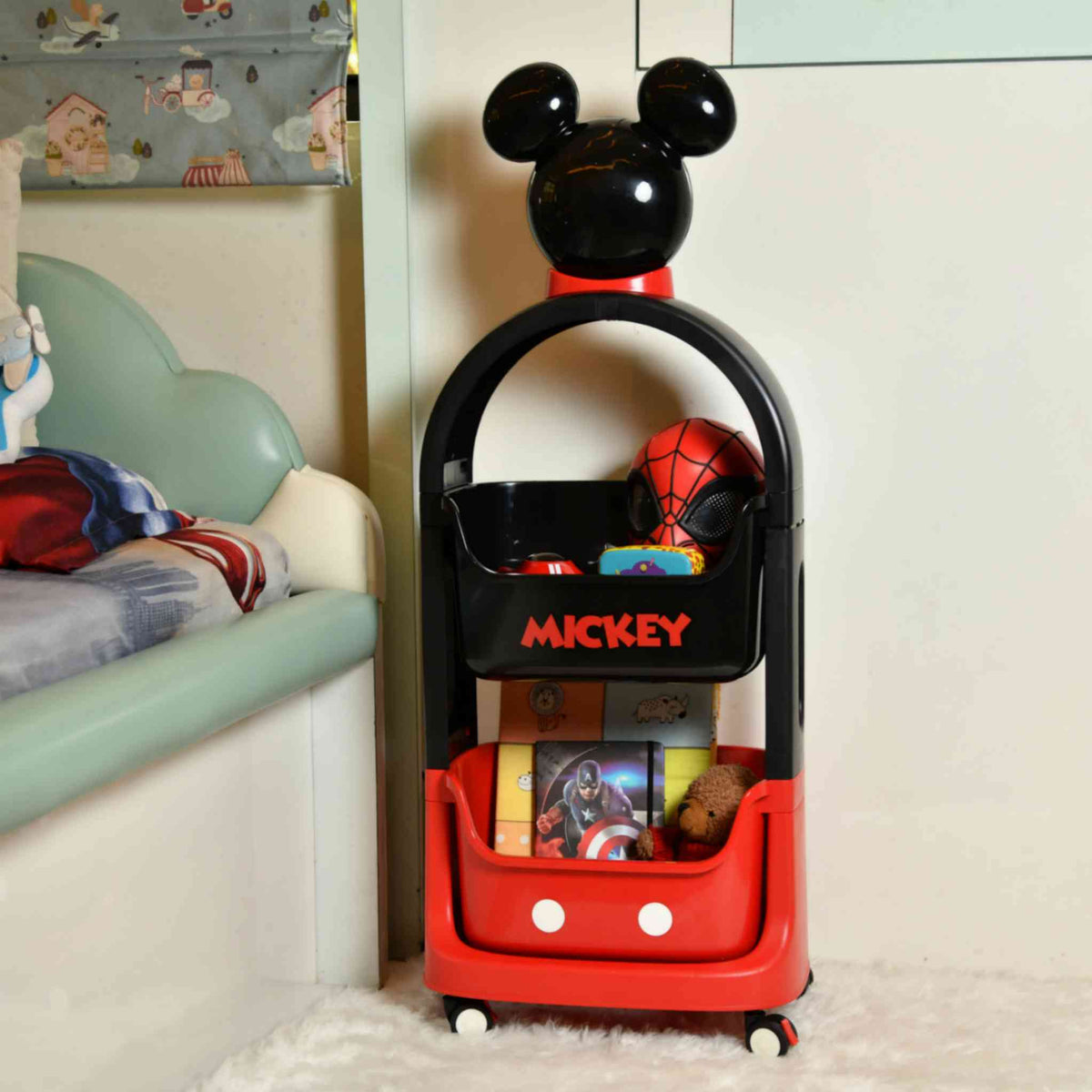 MickeyMove 2-Tier Rolling Tower