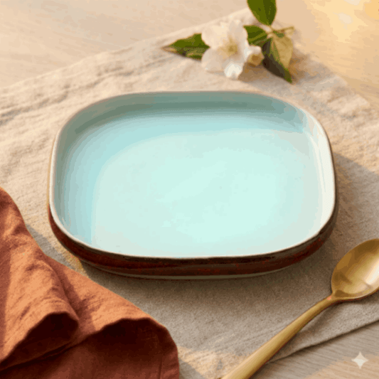 Burgundy Bliss - Square Side Plate - 6.5 inch