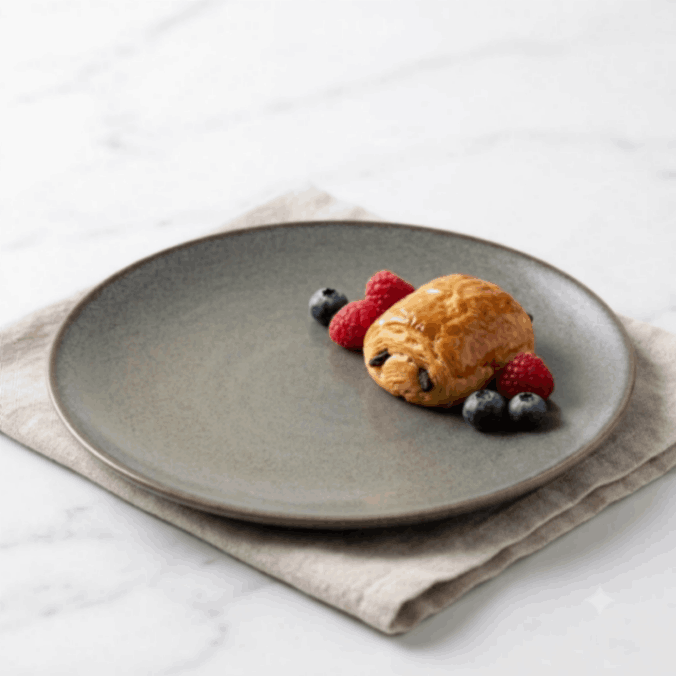 Charcoal grey - Round SIde Plate - 7 inch
