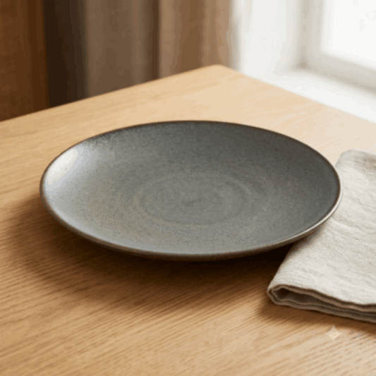 prdct_Charcoal grey - Round Main Plate - 9 inch
