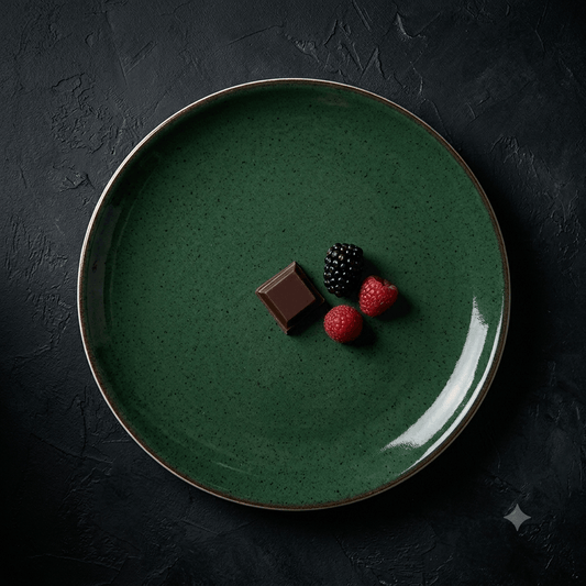 Sapphire Collection - Green - Flat Side Plate - 8.25 inch