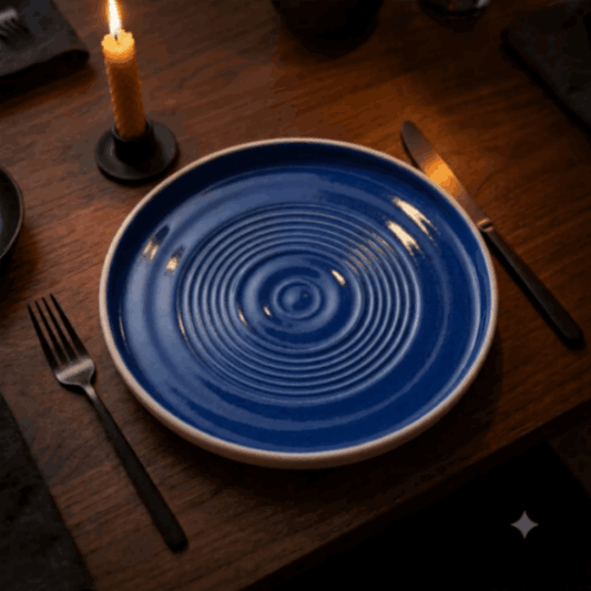 Sapphire Collection - Blue - Corner Plate - 11 inch