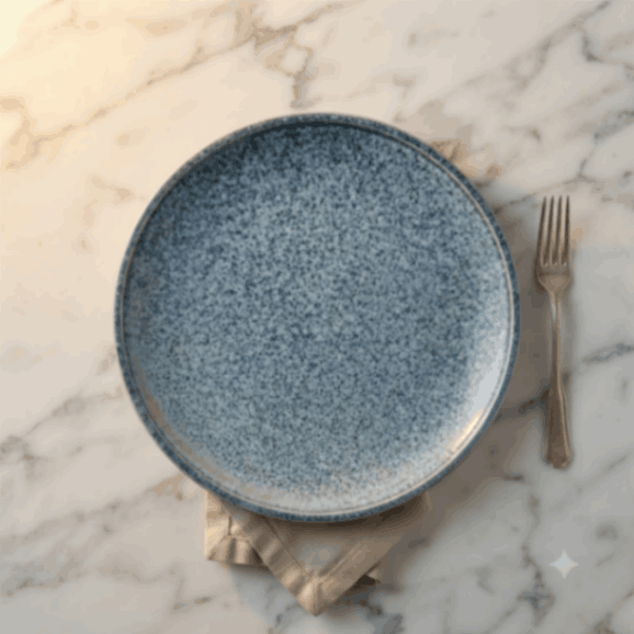 Ash Blue - Round Side Plate - 8.5 inch