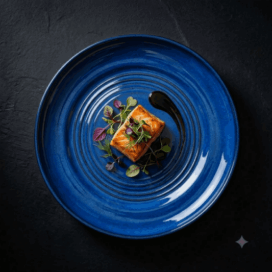 prdct_Sapphire Collection - Blue - Corner Plate - 11 inch