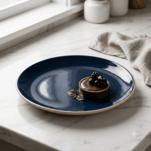 Sapphire Collection - Blue - Flat Main Plate - 10.25 inch
