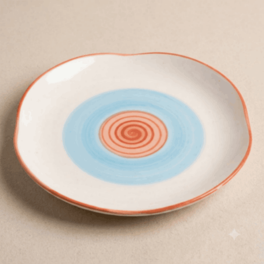 Rainbow Collection - Pink+Blue - Dinner Flat Plate - 10 inch