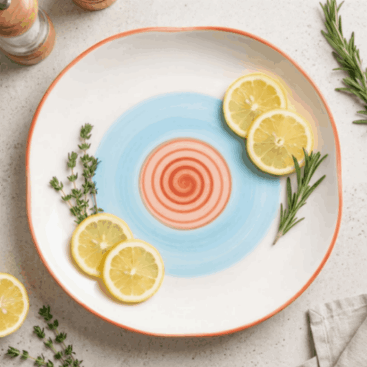 prdct_Rainbow Collection - Pink+Blue - Dinner Flat Plate - 10 inch