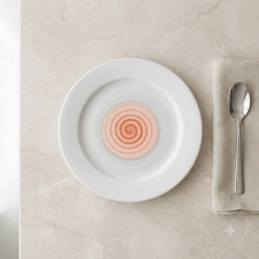 Rainbow Collection - Grey+Pink - Side Flat Plate - 7 inch