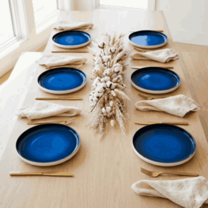 Sapphire Collection - Blue - Round Plate - 10.5 inch