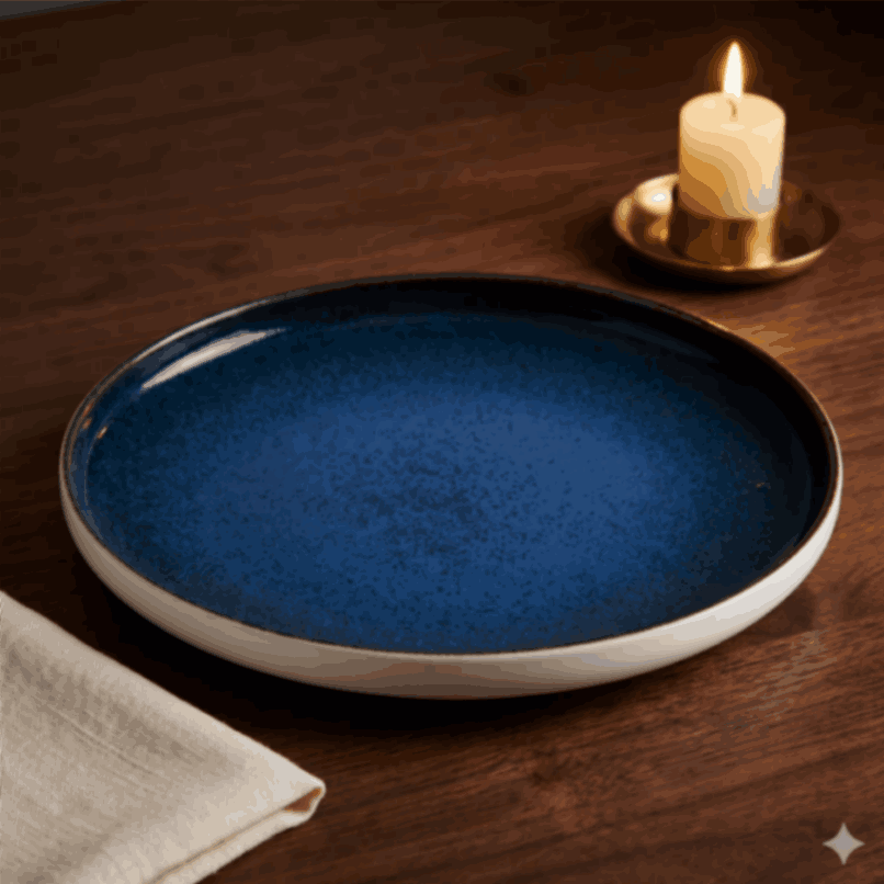Sapphire Collection - Blue - Round Plate - 10.5 inch