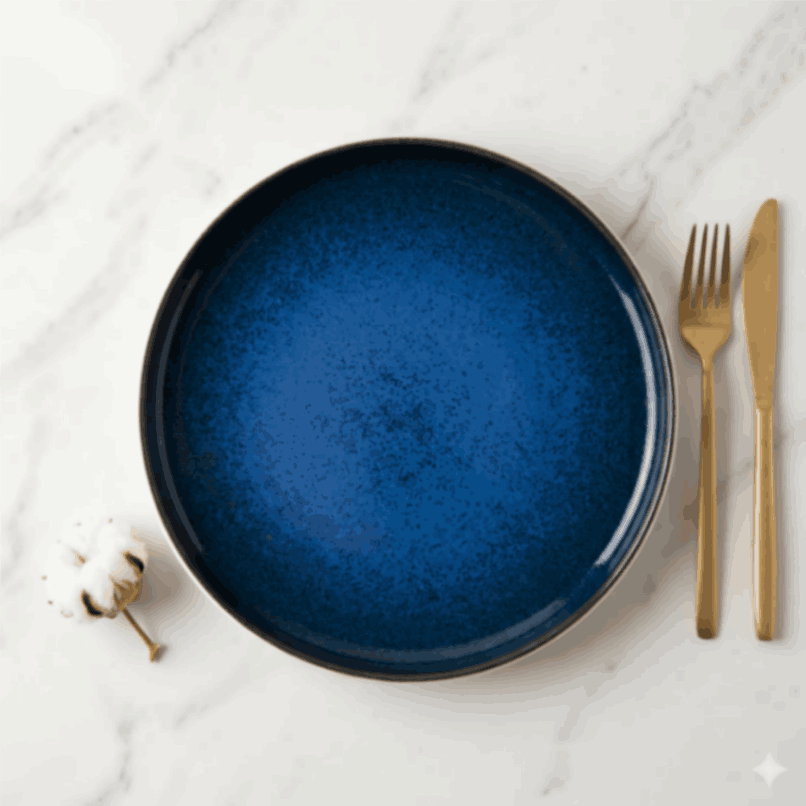 Sapphire Collection - Blue - Round Plate - 10.5 inch