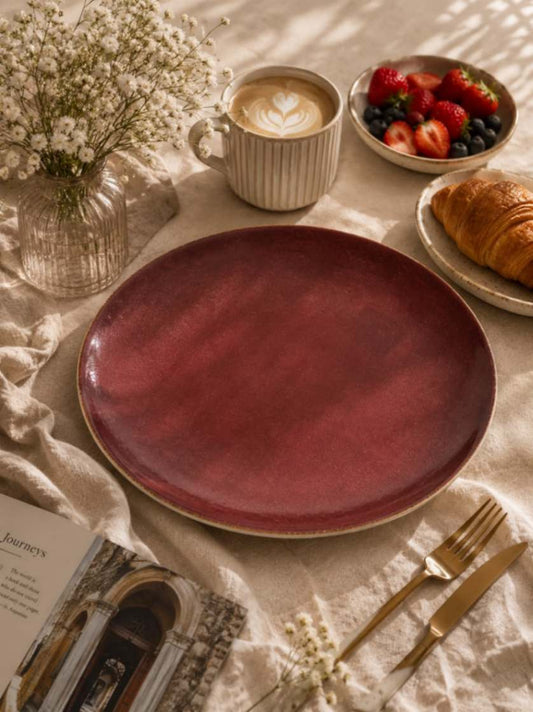 prdct_Sapphire Collection - Red - Flat Main Plate - 10.25 inch