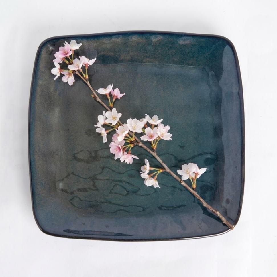 Copper Blue - Square Main Plate - 10 inch