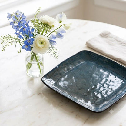 Copper Blue - Square Main Plate - 10 inch