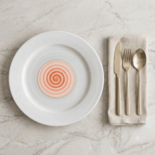 Rainbow Collection - Grey+Pink - Dinner Flat Plate - 10 inch