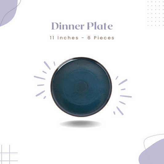 Sapphire Collection - Blue - Corner Plate - 11 inch