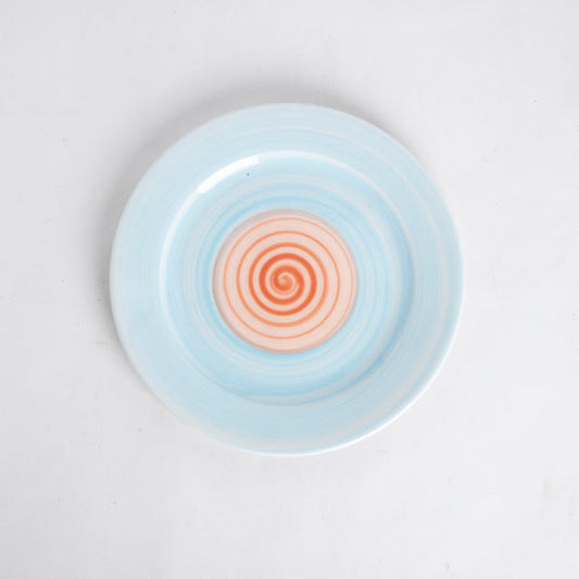Rainbow Collection - Pink+Blue - Dinner Flat Plate - 10 inch