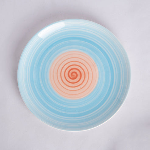 Rainbow Collection - Pink+Blue - Round Dinner Plate - 10 inch