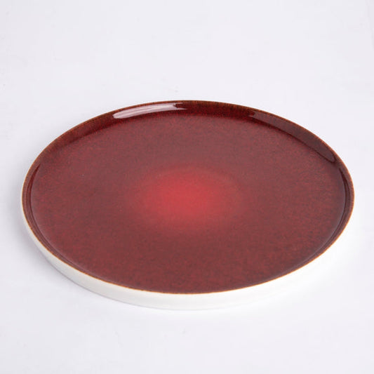 Sapphire Collection - Red - Corner Plate - 8.5 inch