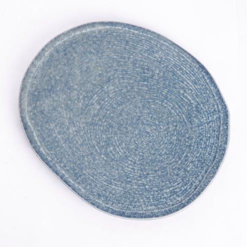 Ash Blue - Oval Plate - 10.5 inch