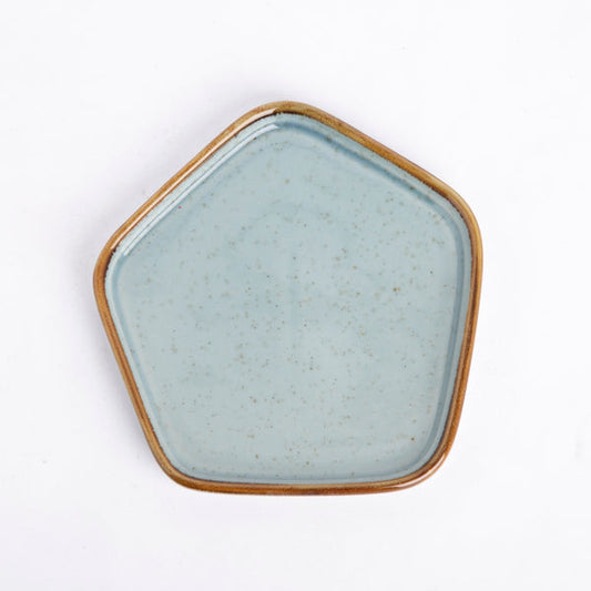 Vinatge Blue - Five Angle Plate - 6.5 inch