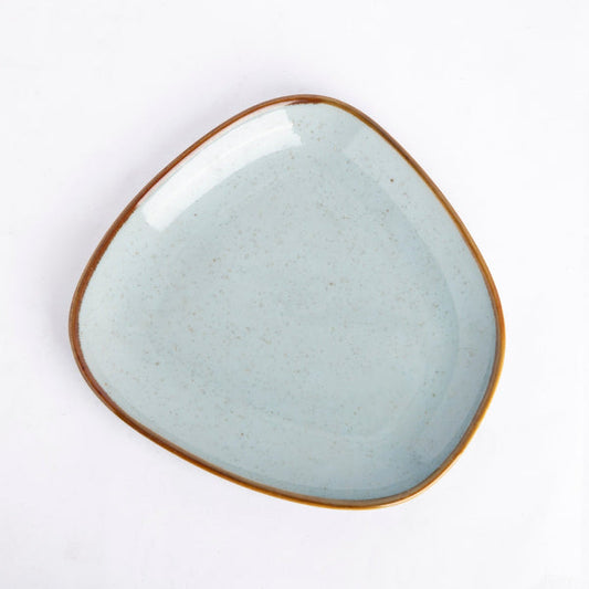 Vintage Blue - Unique Square Snack Plate - 9 inch