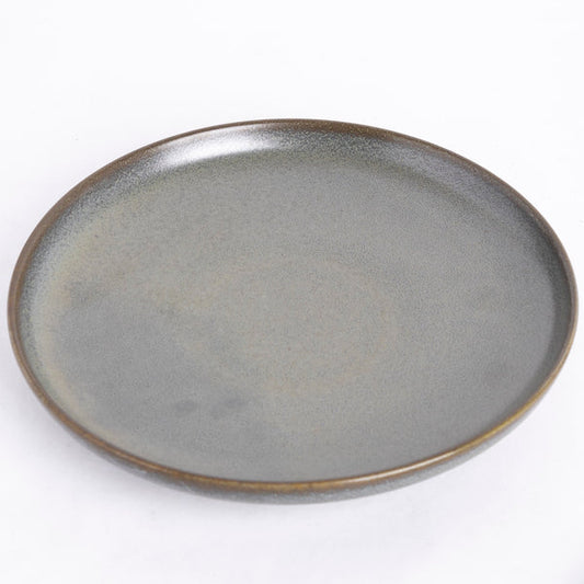 Charcoal grey - Corner Dinner Plate - 9.5 inch