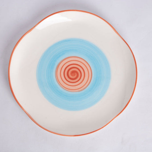 Rainbow Collection - Pink+Blue - Four Leaf Side Plate - 8 inch