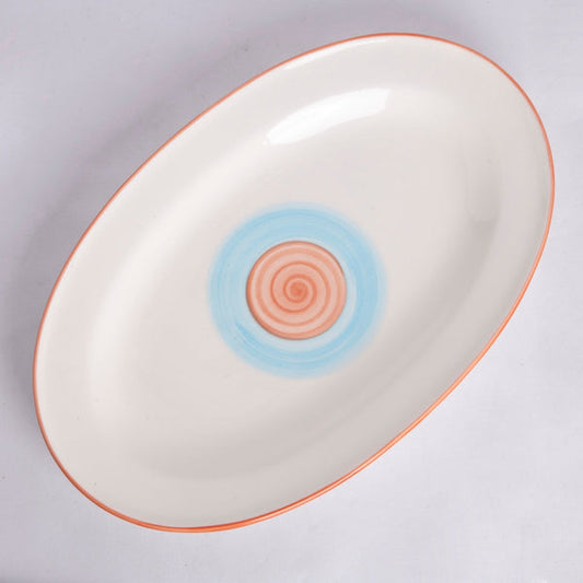 Rainbow Collection Oval Platter - Pink and Blue