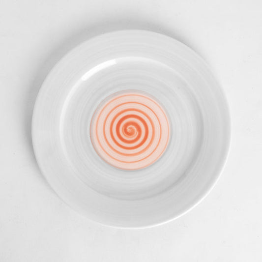 Rainbow Collection - Grey+Pink - Side Flat Plate - 7 inch